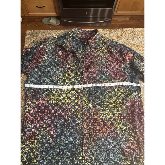 Pete‎ Huntington Bali Hawaiian Floral Shirt 2XL Long Sleeve Colorful Vacation - Picture 9 of 12